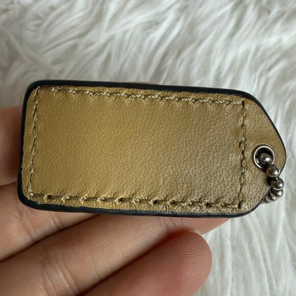 2" y2k COACH Vintage Fob Bag Charm Hang tag Hangtag - Picture 2 of 2